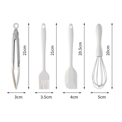 🍳 Food Grade Silicone Mini Baking Tool 4-Piece Set – Mix, Brush & Clip with Ease! 🥄✨