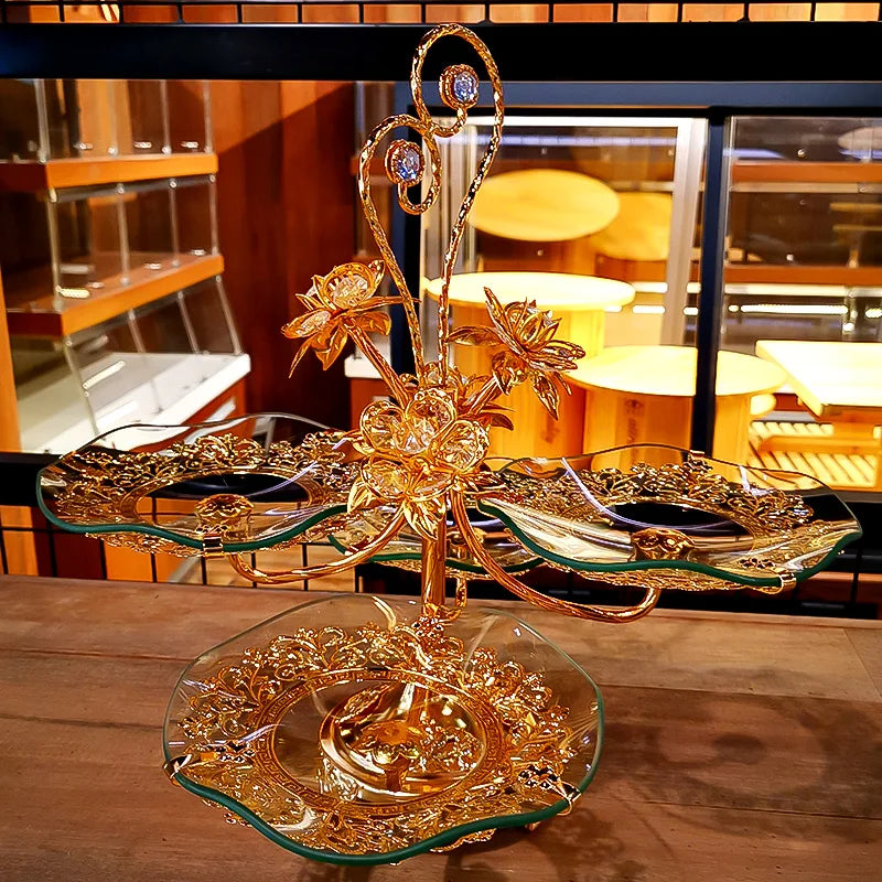 ✨ Luxe Europese decoratieve glazen schaal