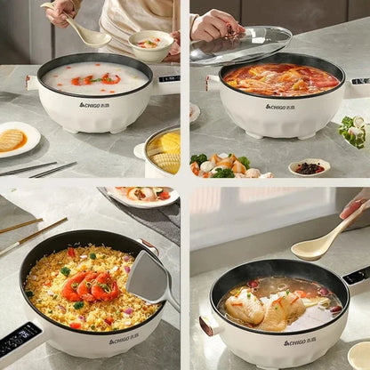 🍳 مقلاة تقليب كهربائية ذكية – قدر طبخ متعدد الوظائف