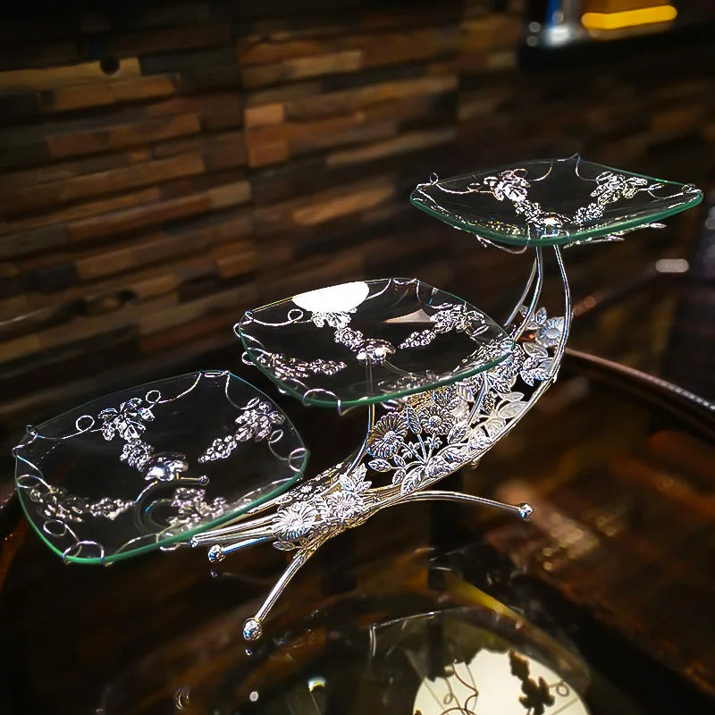 ✨ Luxe Europese decoratieve glazen schaal