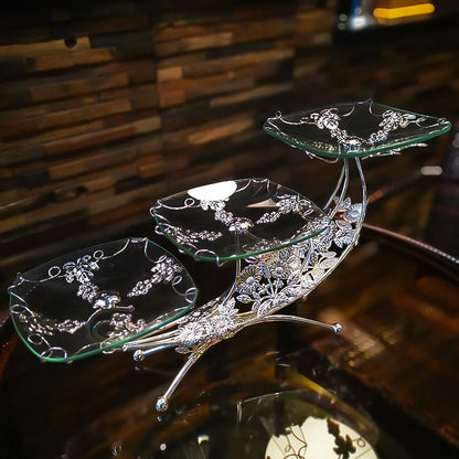 ✨ Luxe Europese decoratieve glazen schaal