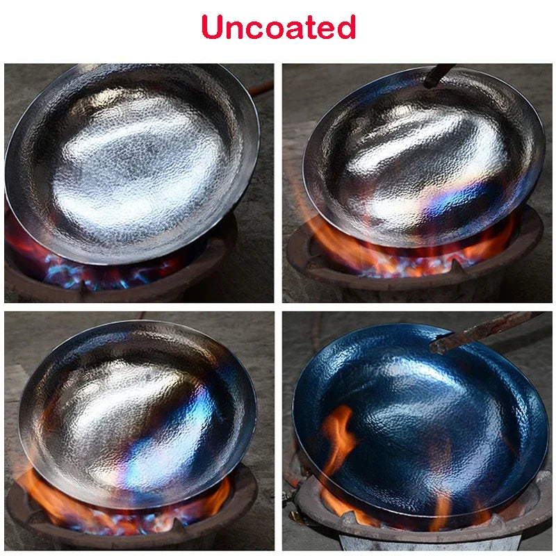 🔥 Handgemaakte Chinese gietijzeren wok – De kunst van authentiek koken! 🍳✨