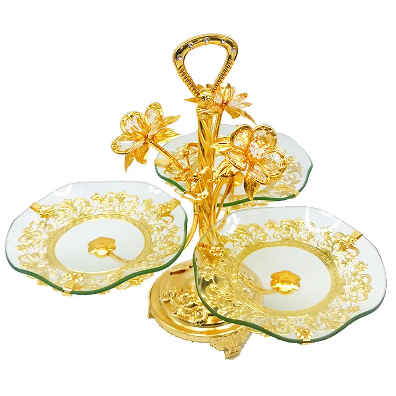 ✨ Luxe Europese decoratieve glazen schaal