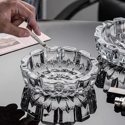 ✨ Crystal Transparent Glass Ashtray
