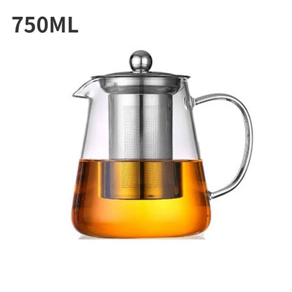 🍵 Hittebestendige glazen theepot met infuser van roestvrij staal – Elegante Kung Fu theeset! ✨