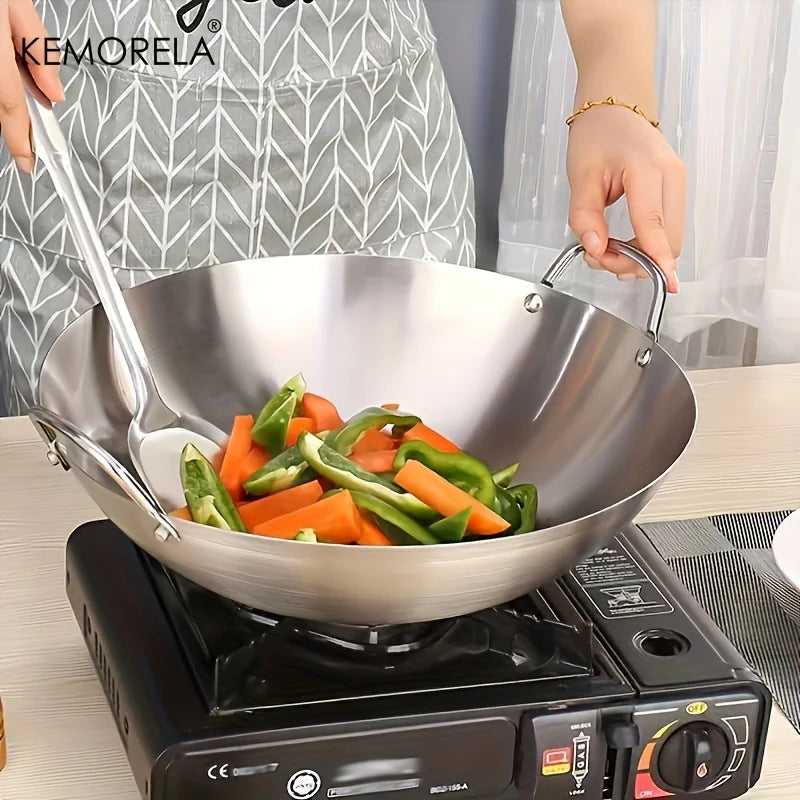 🍳 KEMORELA Wok van RVS – Duurzaam, Gezond &amp; Antiaanbak! 🔥✨