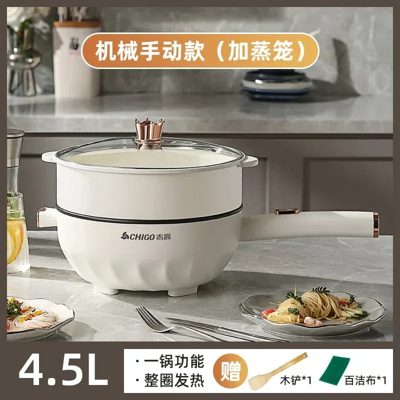 🍳 مقلاة تقليب كهربائية ذكية – قدر طبخ متعدد الوظائف