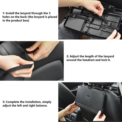 🚗 Autobakschaaltje – Opvouwbare laptop- en eettafel met telefoonhouder 🍔💻📱