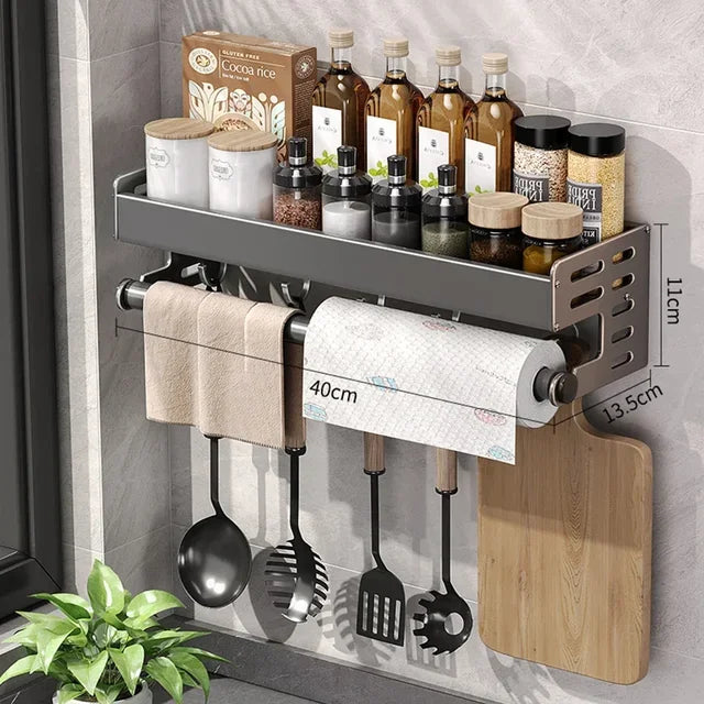 Wall-Mounted Kitchen Spice Storage Rack – Organize Smarter, Save Space