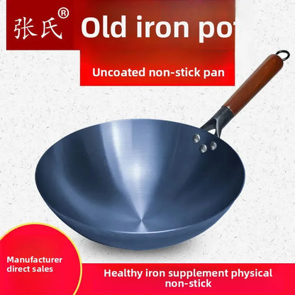 🥢 Premium Chinese gietijzeren wok – Lichtgewicht, duurzaam &amp; antiaanbak! 🍳
