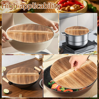 🌿 Willstar Wooden Wok Lid – Durable, Stylish & Perfect Steam Locking! 🍲✨