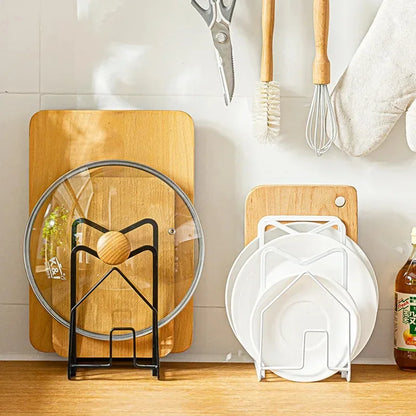 🍳 Pot Lid & Cutting Board Rack – Kitchen Storage Organizer 🗂️