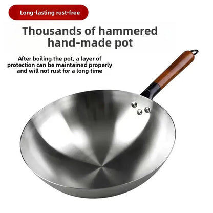 🥢 Premium Chinese gietijzeren wok – Lichtgewicht, duurzaam &amp; antiaanbak! 🍳