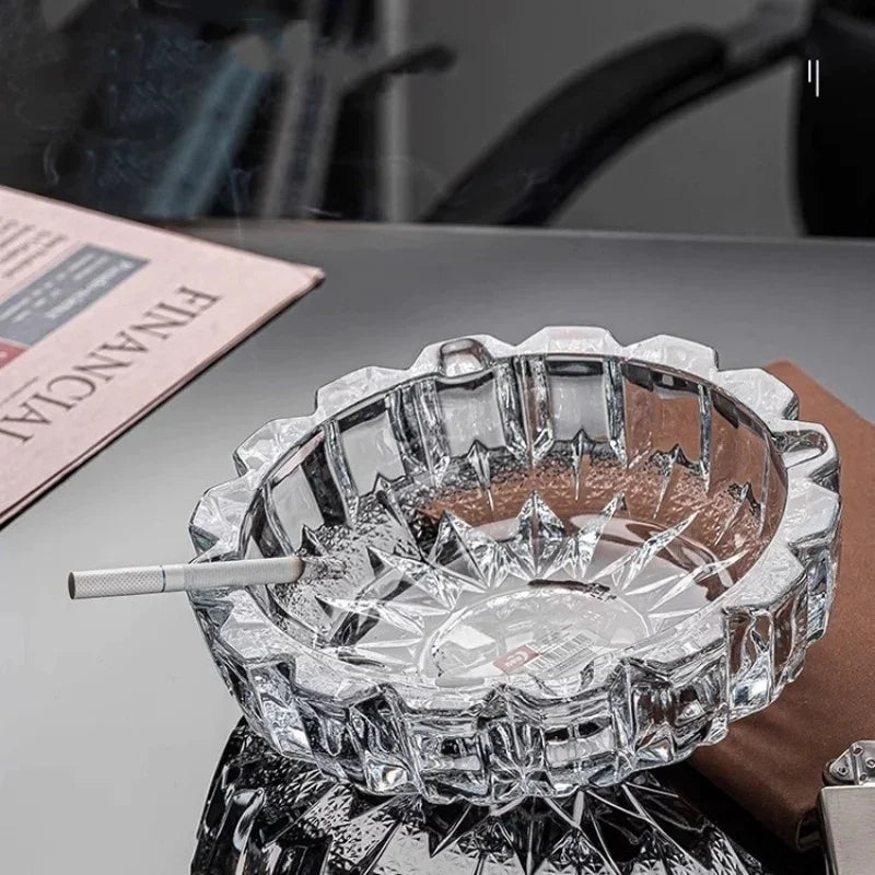 ✨ Crystal Transparent Glass Ashtray