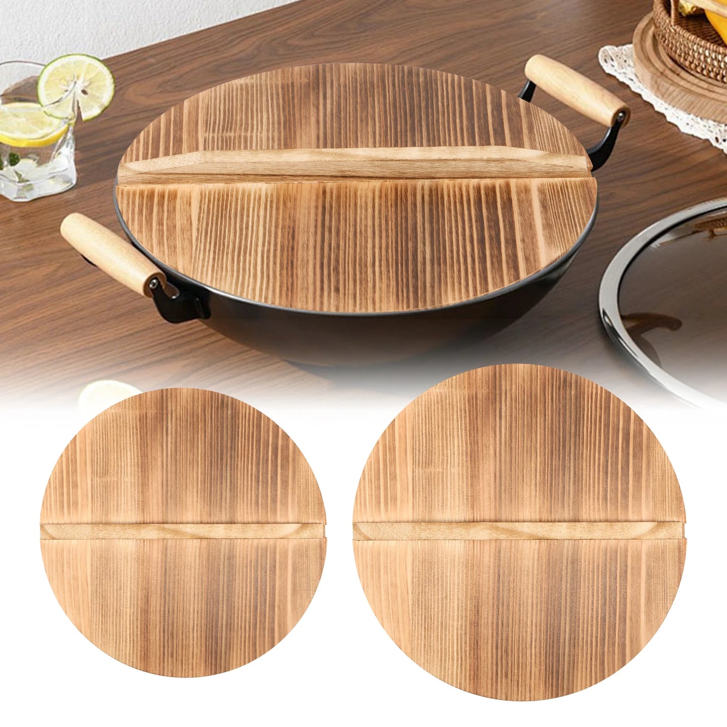 🌿 Willstar Wooden Wok Lid – Durable, Stylish & Perfect Steam Locking! 🍲✨
