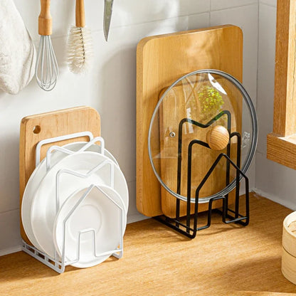 🍳 Pot Lid & Cutting Board Rack – Kitchen Storage Organizer 🗂️