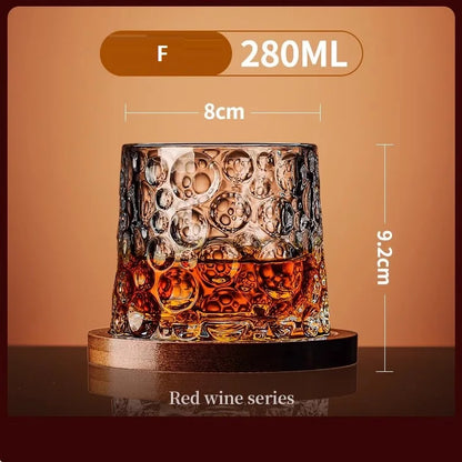🥃 Nordic Retro Spinning Whiskey Glass — Luxury Meets Playful Design