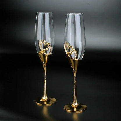 🍾 Kristallen champagne- en wijnglazen – elegante Europese stijl