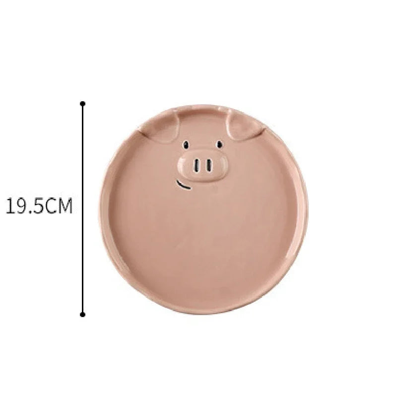 🍽️ Creatieve keramische schotel in Europese stijl – Schattig, stijlvol en functioneel! 🐷✨