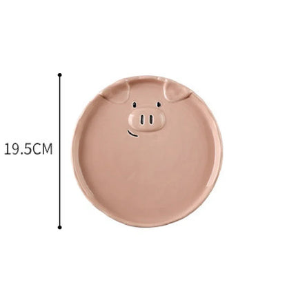 🍽️ Creatieve keramische schotel in Europese stijl – Schattig, stijlvol en functioneel! 🐷✨