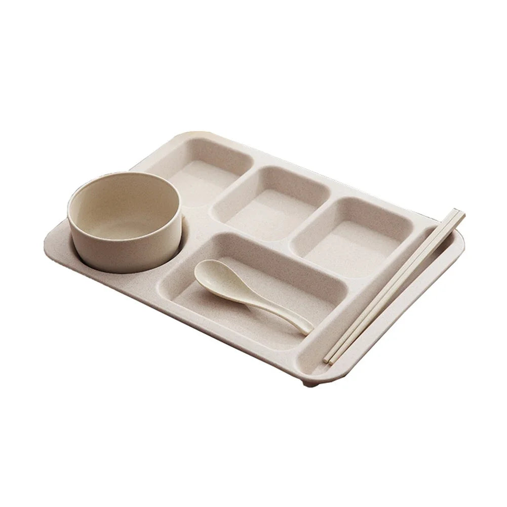 Eco-Friendly Wheat Straw Kids Dining Set – Unbreakable & Adorable!