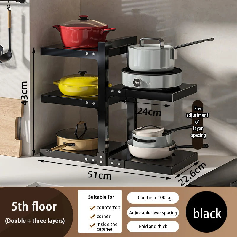🖤 ORIO Metal Organizer Rack – Sleek, Strong & Stylish!