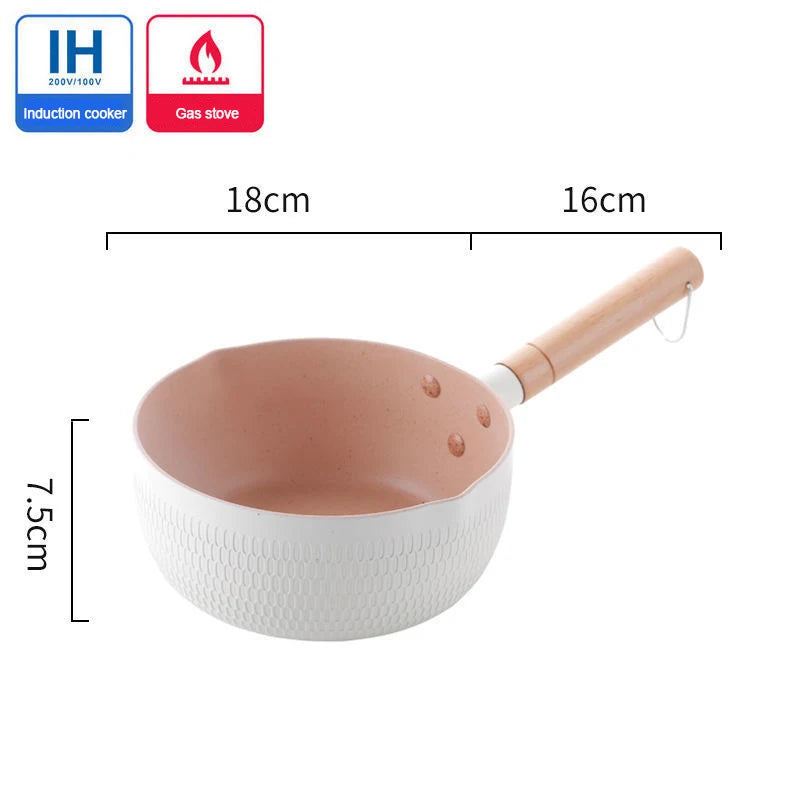 🌸 The 'Hana' Snow Pan: Japanese-Style Non-Stick Milk Pot