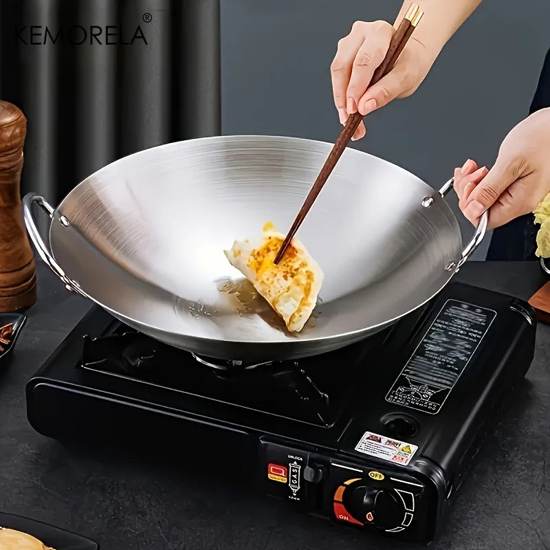 🍳 KEMORELA Wok van RVS – Duurzaam, Gezond &amp; Antiaanbak! 🔥✨