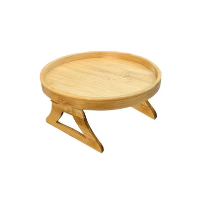 🛋️ Opvouwbare houten bankarmsteun – Praktische snack- en opbergtafel voor in huis 🍵📚