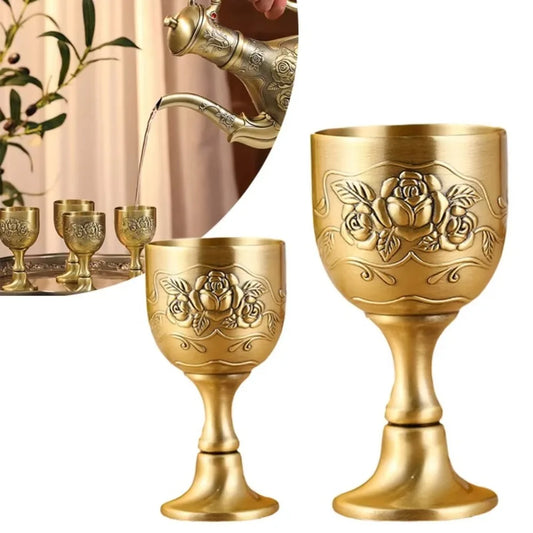 🥂 Premium Metal Wine Glass – Small & Large Sizes