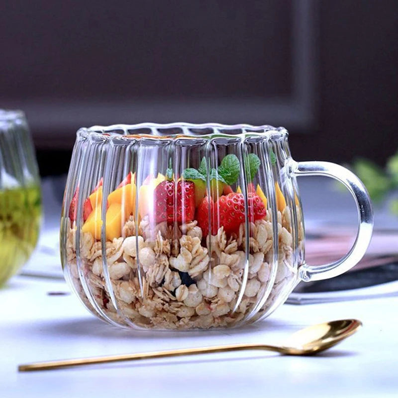 🥂 Luxury Borosilicate Glass Cup – 400ml