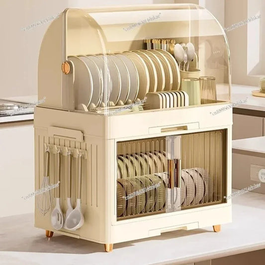 🍽️ Keukenrek voor schalen en bestek met deksel 🏠