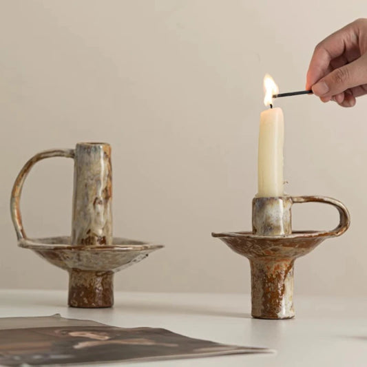 🕯️ Retro keramische theelichtkaarsenhouders – Stijlvolle woon- en tuindecoratie ✨