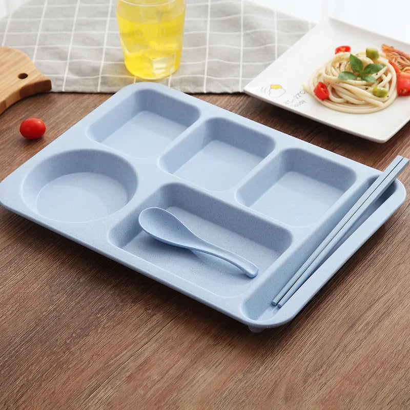 Eco-Friendly Wheat Straw Kids Dining Set – Unbreakable & Adorable!