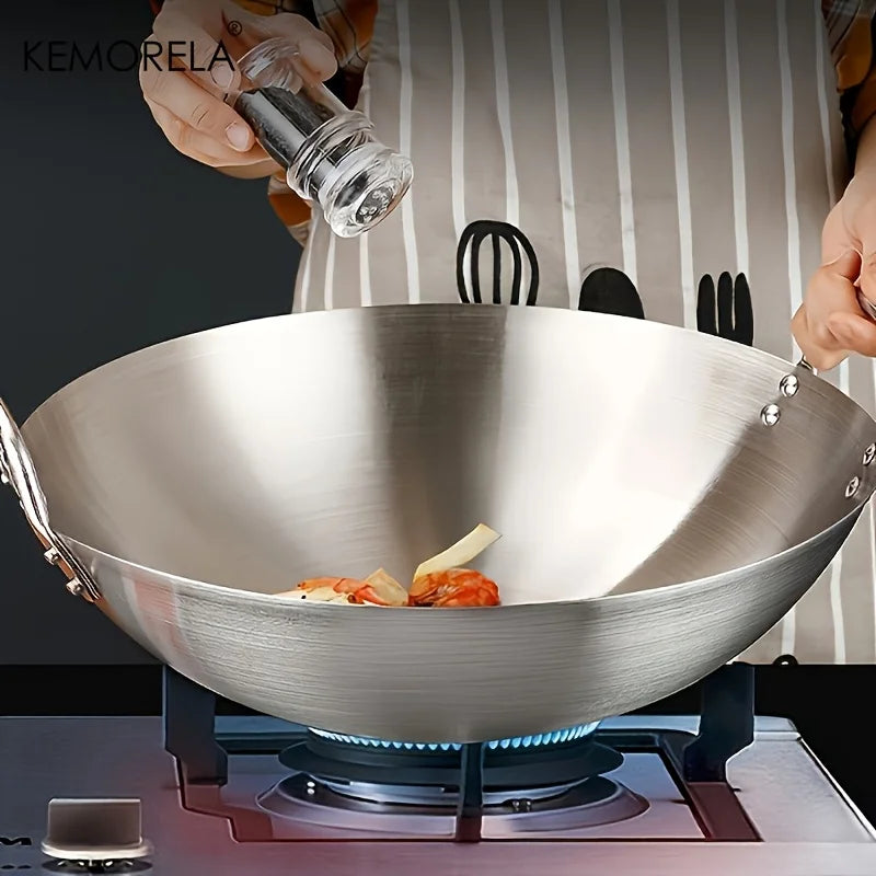 🍳 KEMORELA Wok van RVS – Duurzaam, Gezond &amp; Antiaanbak! 🔥✨
