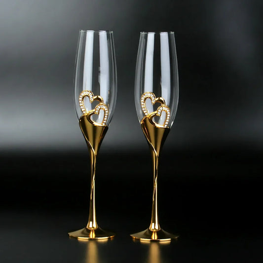 🍾 Crystal Champagne & Wine Glasses – Elegant European Style