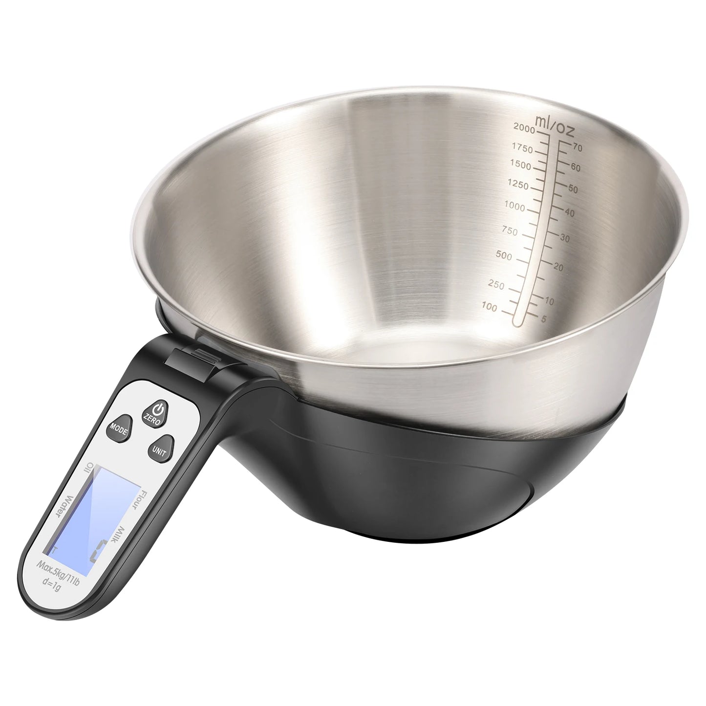 🥣 Digital Kitchen Scale with Stainless Steel Bowl
