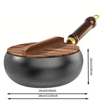 🥢 Traditional Large Belly Wok – Perfect for Home Cooking