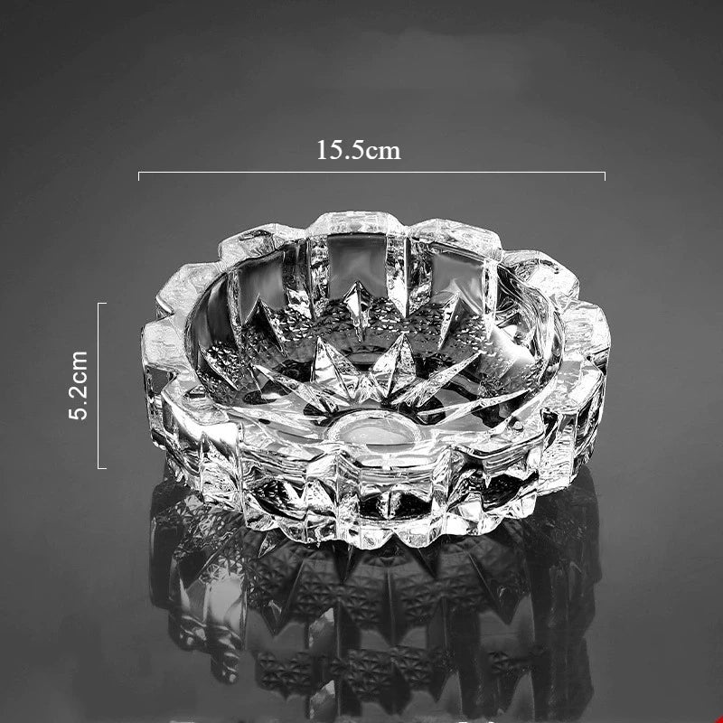✨ Crystal Transparent Glass Ashtray