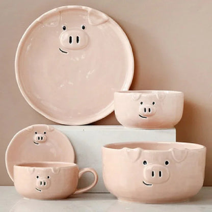 🍽️ Creatieve keramische schotel in Europese stijl – Schattig, stijlvol en functioneel! 🐷✨