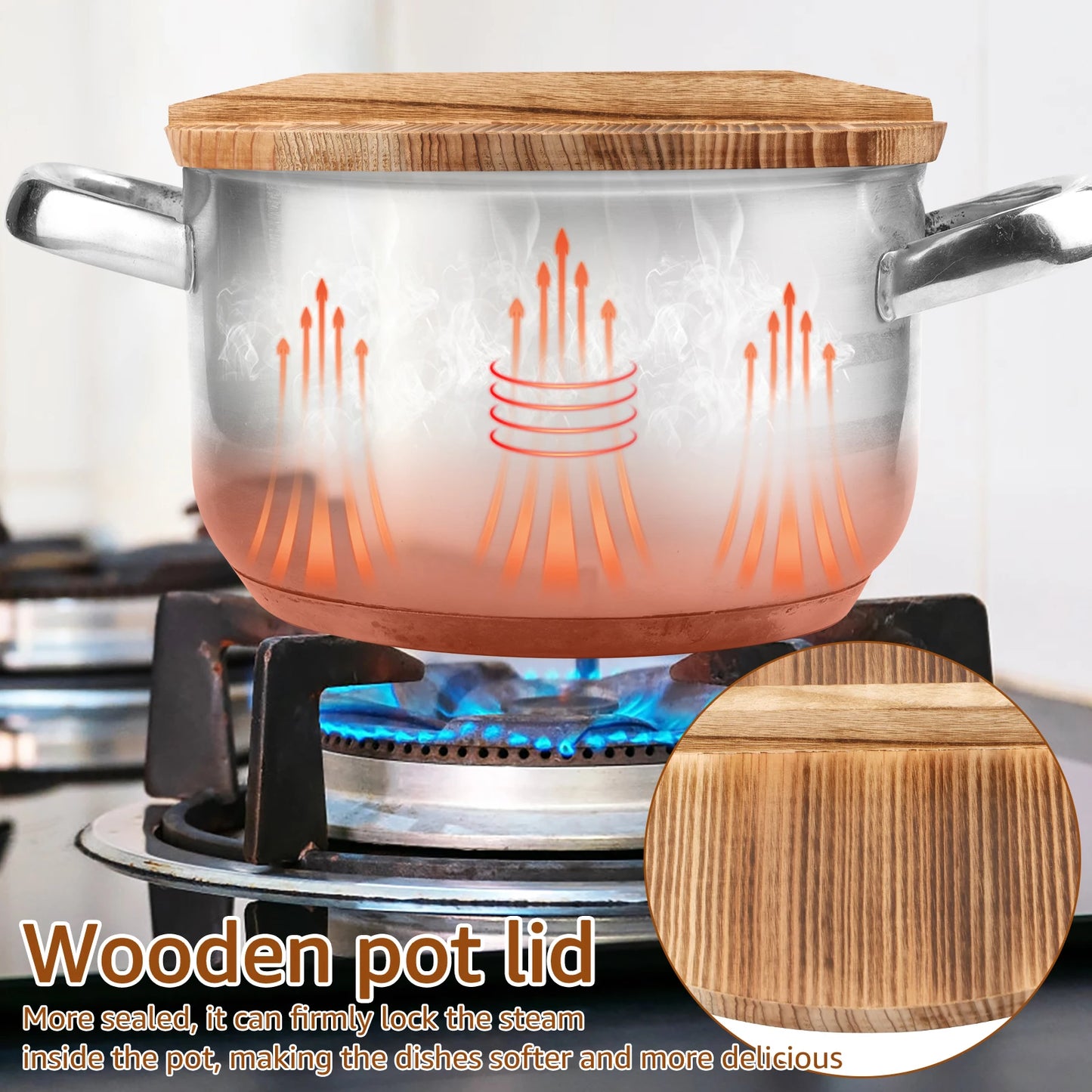 🌿 Willstar Wooden Wok Lid – Durable, Stylish & Perfect Steam Locking! 🍲✨