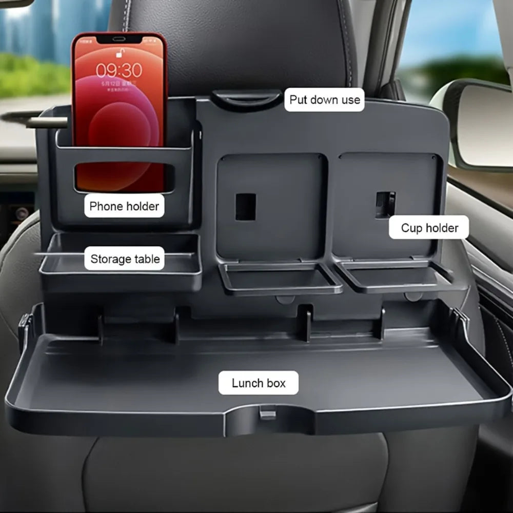 🚗 Autostoeltablet – Opvouwbare reistafel &amp; etenschaal 🍔💻