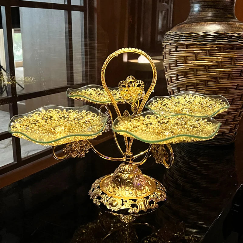 ✨ Luxe Europese decoratieve glazen schaal