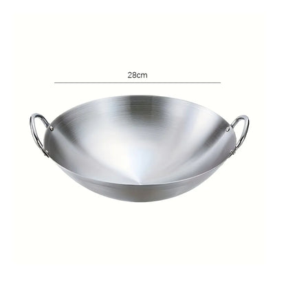 ⚡ Premium Stainless Steel Wok – Non-Stick, Rust-Proof & Durable! 🍳✨