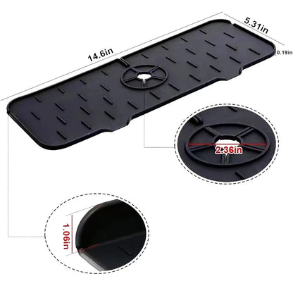 Kitchen Silicone Faucet Absorbent Mat Sink Splash Guard Drain Pad Quick Dry Countertop Protector for Bathroom Kitchen Gadgets