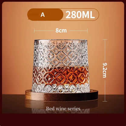 🥃 Nordic Retro Spinning Whiskey Glass — Luxury Meets Playful Design