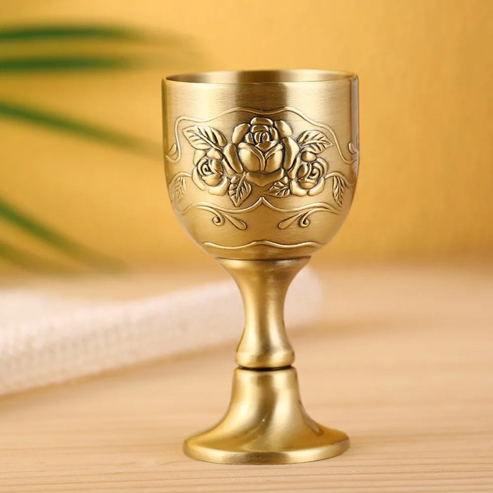 🥂 Premium Metal Wine Glass – Small & Large Sizes