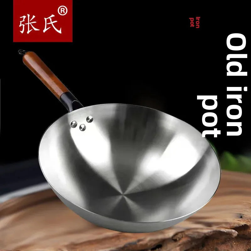 🥢 Premium Chinese gietijzeren wok – Lichtgewicht, duurzaam &amp; antiaanbak! 🍳