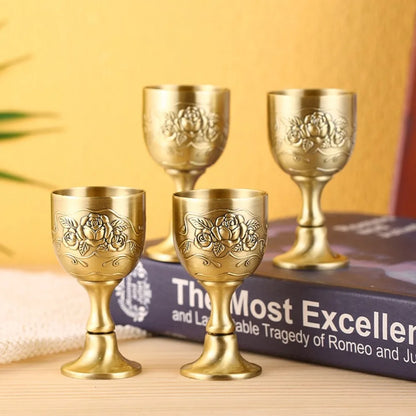 🥂 Premium Metal Wine Glass – Small & Large Sizes