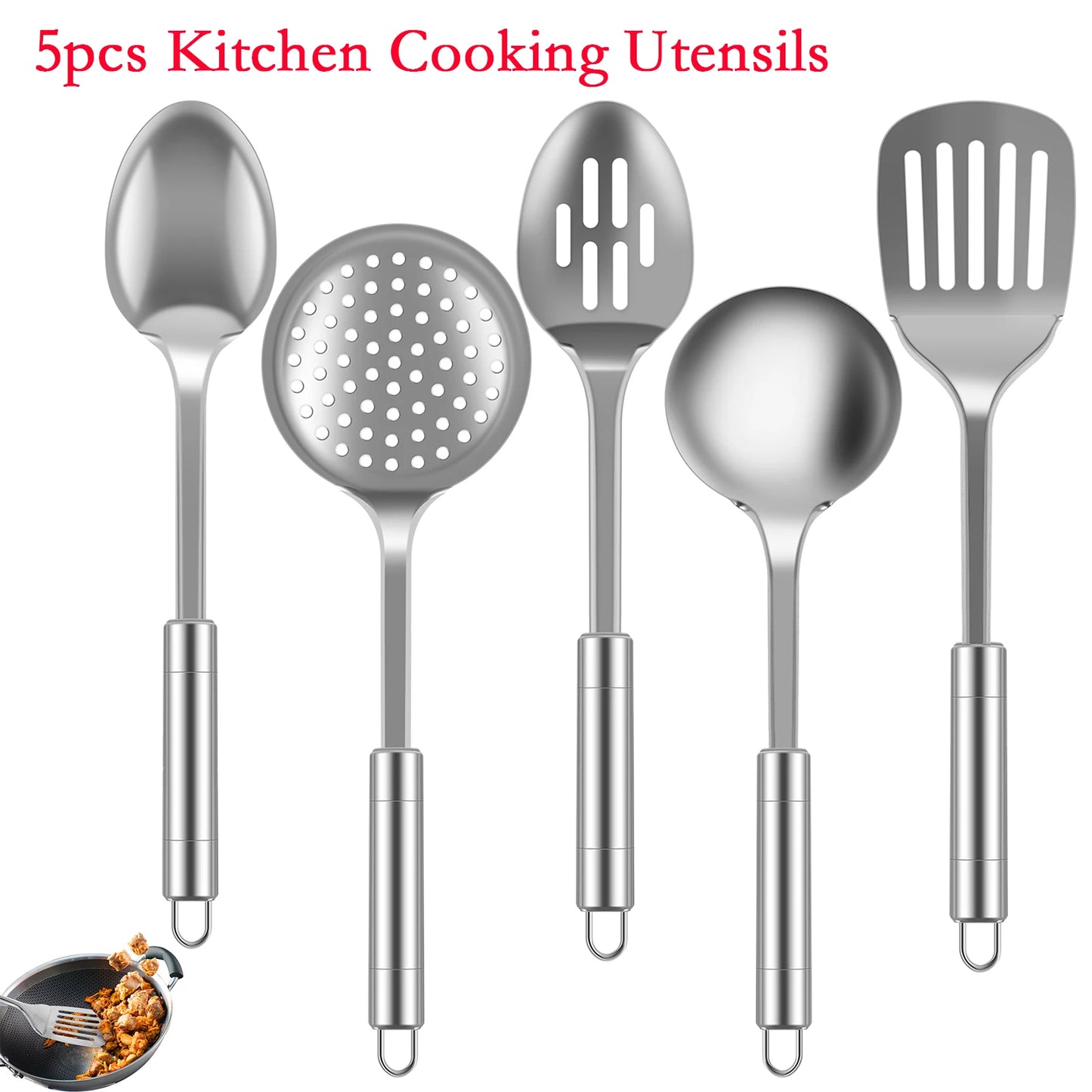 🍳 Willstar Stainless Steel Kitchen Cooking Utensils Set